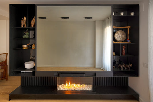 Mueble Televisor con chimenea